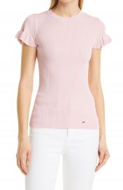 Ted Baker London Ribbed Frill Sleeve Sweater   Nordstrom at Nordstrom